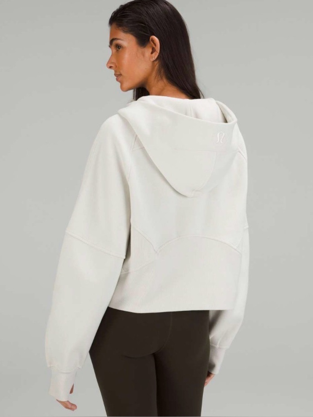 Lululemon Scuba Oversized Half-Zip Hoodie Bone Cream Women’s Medium-Large - Picture 2 of 9